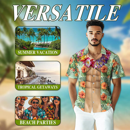 Amazing Flower Hawaiian Shirt for Men, Button Down Aloha Shirt - Azhawaiian