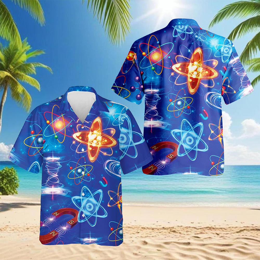 Amazing Physics Hawaiian Shirt for Men, Button Down Aloha Shirt - Azhawaiian