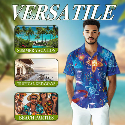 Amazing Physics Hawaiian Shirt for Men, Button Down Aloha Shirt - Azhawaiian