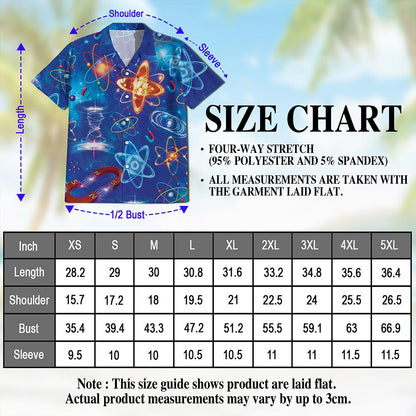 Amazing Physics Hawaiian Shirt for Men, Button Down Aloha Shirt - Azhawaiian