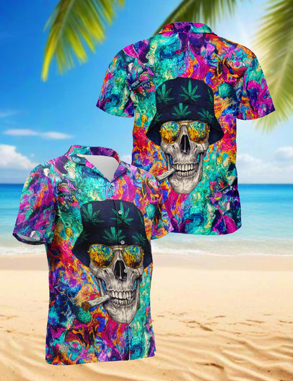 Amazing Skull Hawaiian Shirt for Men, Button Down Aloha Shirt - Azhawaiian