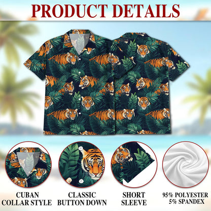 Amazing Tiger Hawaiian Shirt for Men, Button Down Aloha Shirt - Azhawaiian