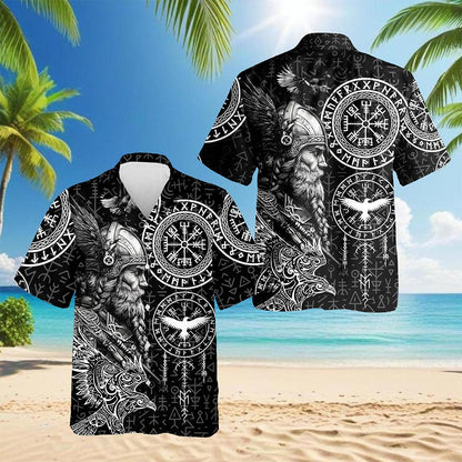 Amazing Viking Hawaiian Shirt for Men, Button Down Aloha Shirt - Azhawaiian