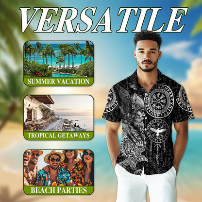 Amazing Viking Hawaiian Shirt for Men, Button Down Aloha Shirt - Azhawaiian