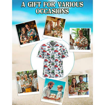 America Firefighter Hawaiian Shirt for Men, Button Down Aloha Shirt - Azhawaiian