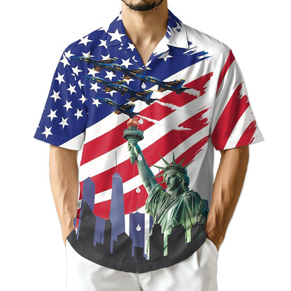 Azhawaiian American USA Hawaiian Shirt for Men