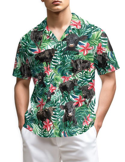 Azhawaiian Angus Cattle Hawaiian Shirt for Men