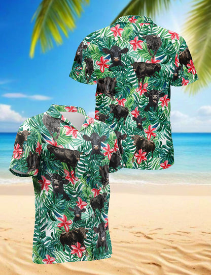 Angus Cattle Hawaiian Shirt for Men, Button Down Aloha Shirt - Azhawaiian