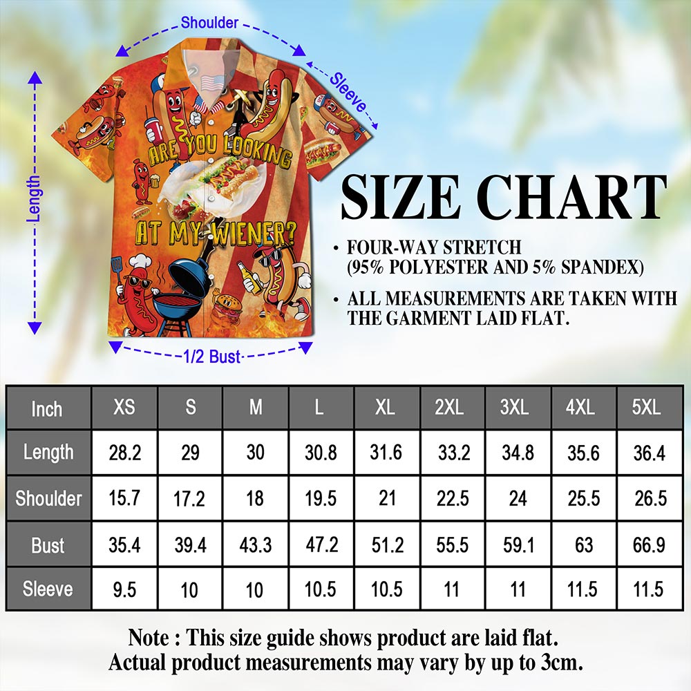 Are You Looking At My Wiener Hawaiian Shirt for Men, Button Down Aloha Shirt - Azhawaiian