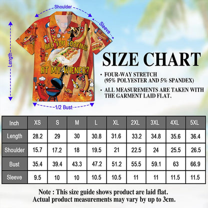 Are You Looking At My Wiener Hawaiian Shirt for Men, Button Down Aloha Shirt - Azhawaiian