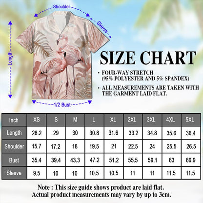 Art Flamingo Hawaiian Shirt for Men, Button Down Aloha Shirt - Azhawaiian