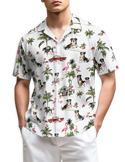 Azhawaiian Australian Shepherd Hawaiian Shirt for Men