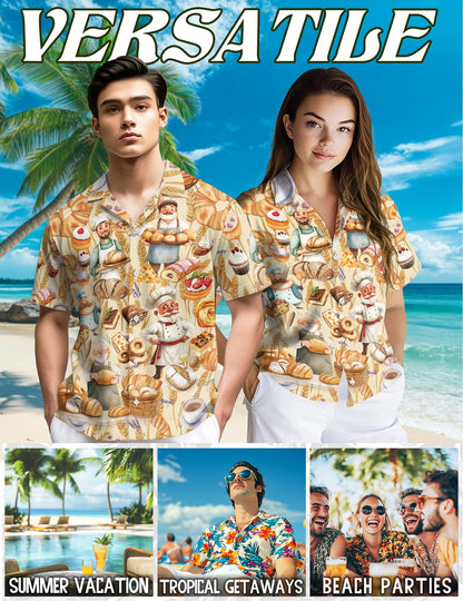 Bakery Hawaiian Shirt for Men, Button Down Aloha Shirt - Azhawaiian