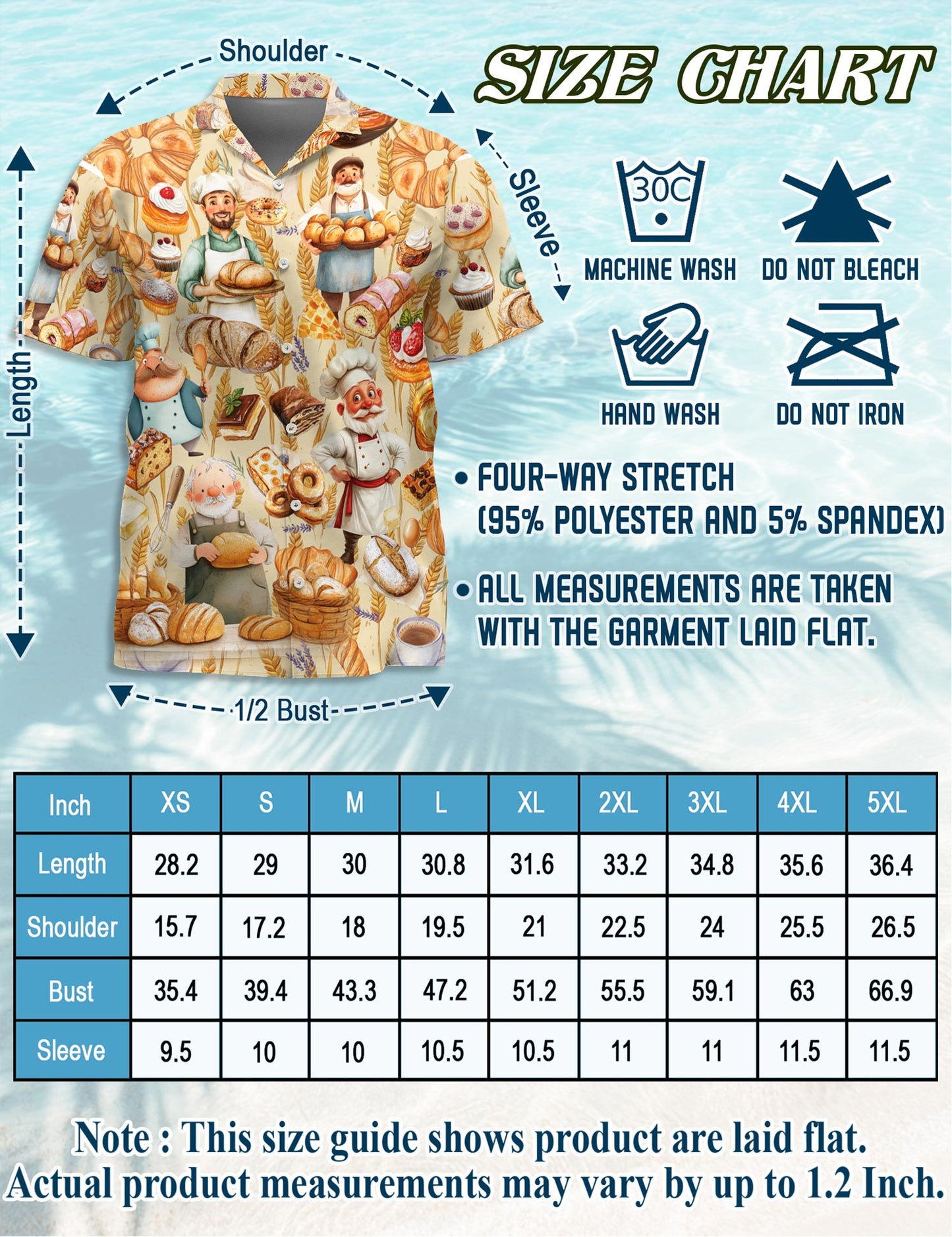 Bakery Hawaiian Shirt for Men, Button Down Aloha Shirt - Azhawaiian