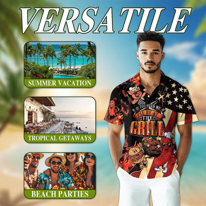 Barbecue I Will Be At The Grill Hawaiian Shirt for Men, Button Down Aloha Shirt - Azhawaiian