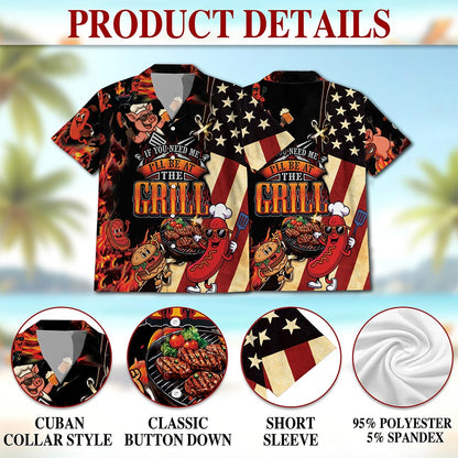 Barbecue I Will Be At The Grill Hawaiian Shirt for Men, Button Down Aloha Shirt - Azhawaiian
