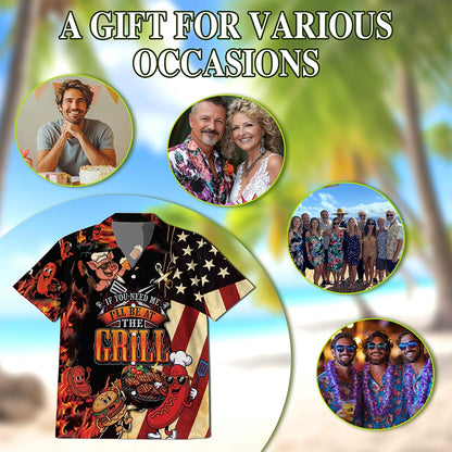 Barbecue I Will Be At The Grill Hawaiian Shirt for Men, Button Down Aloha Shirt - Azhawaiian