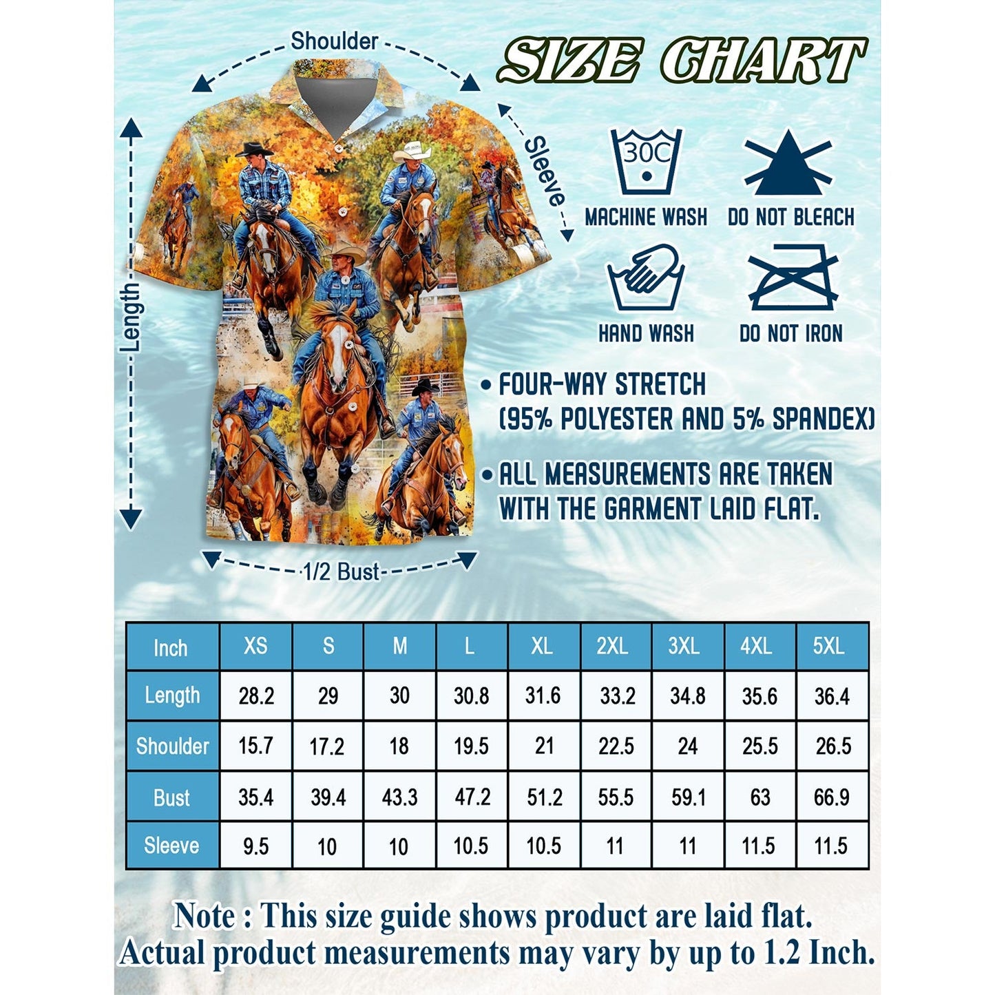 Barrel Racing Hawaiian Shirt for Men, Button Down Aloha Shirt - Azhawaiian