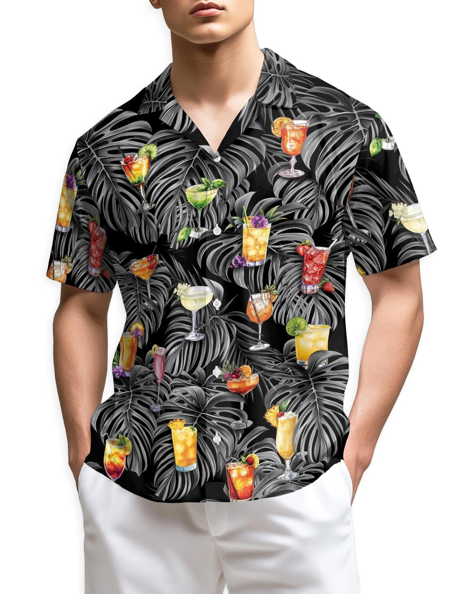 Azhawaiian Bartender Cocktails Hawaiian Shirt for Men