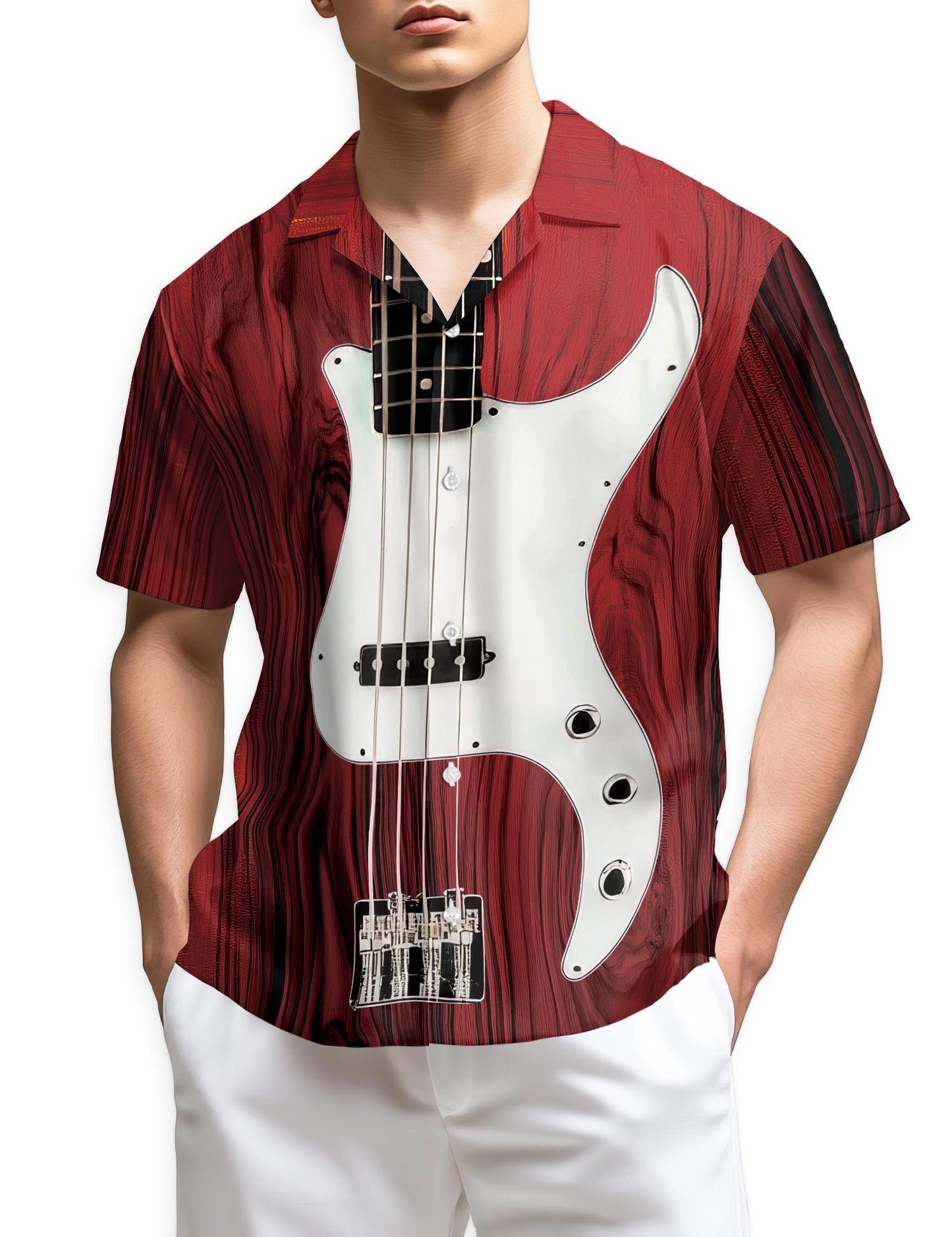 Azhawaiian Bass Guitar Hawaiian Shirt for Men