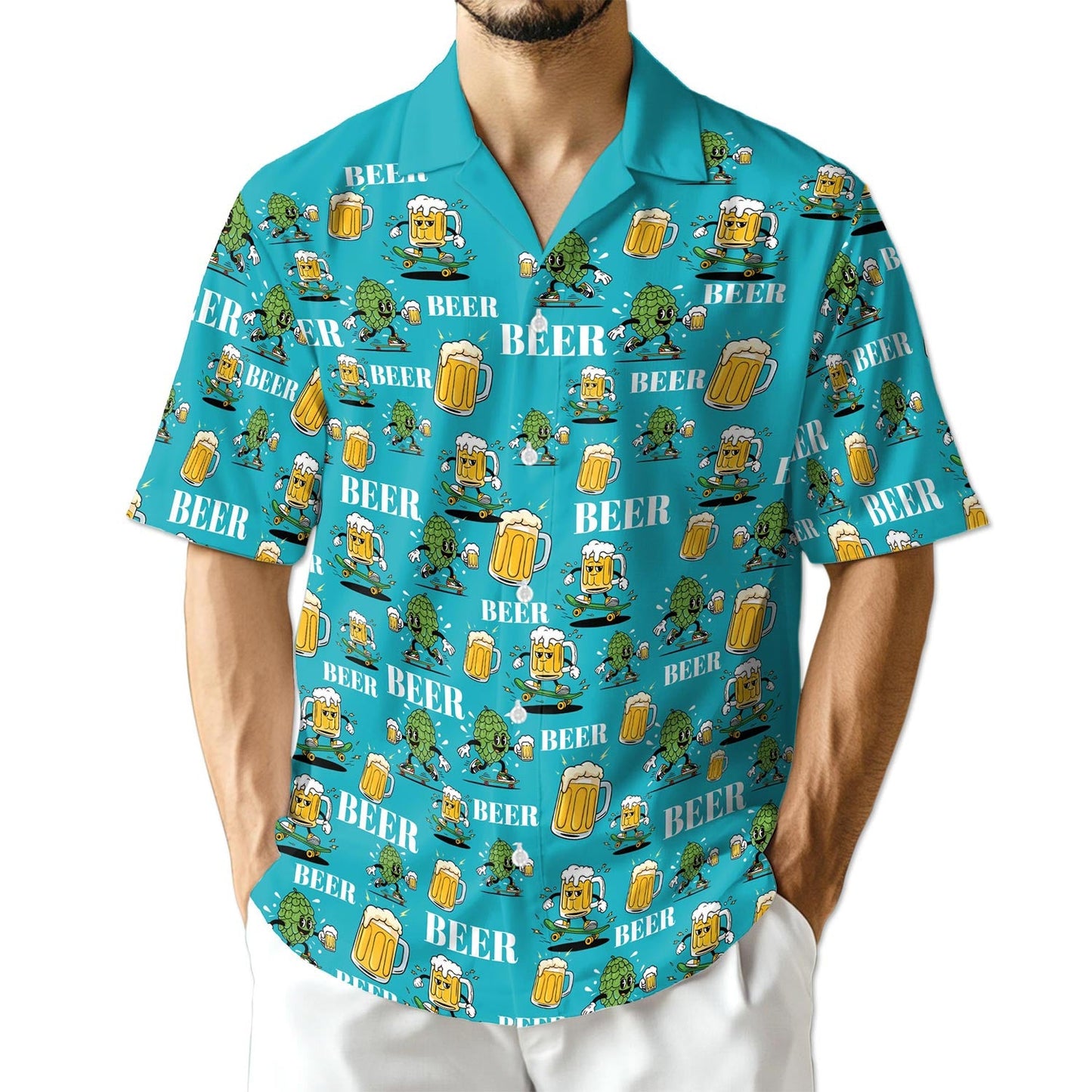 Azhawaiian Beer Hops Hawaiian Shirt for Men