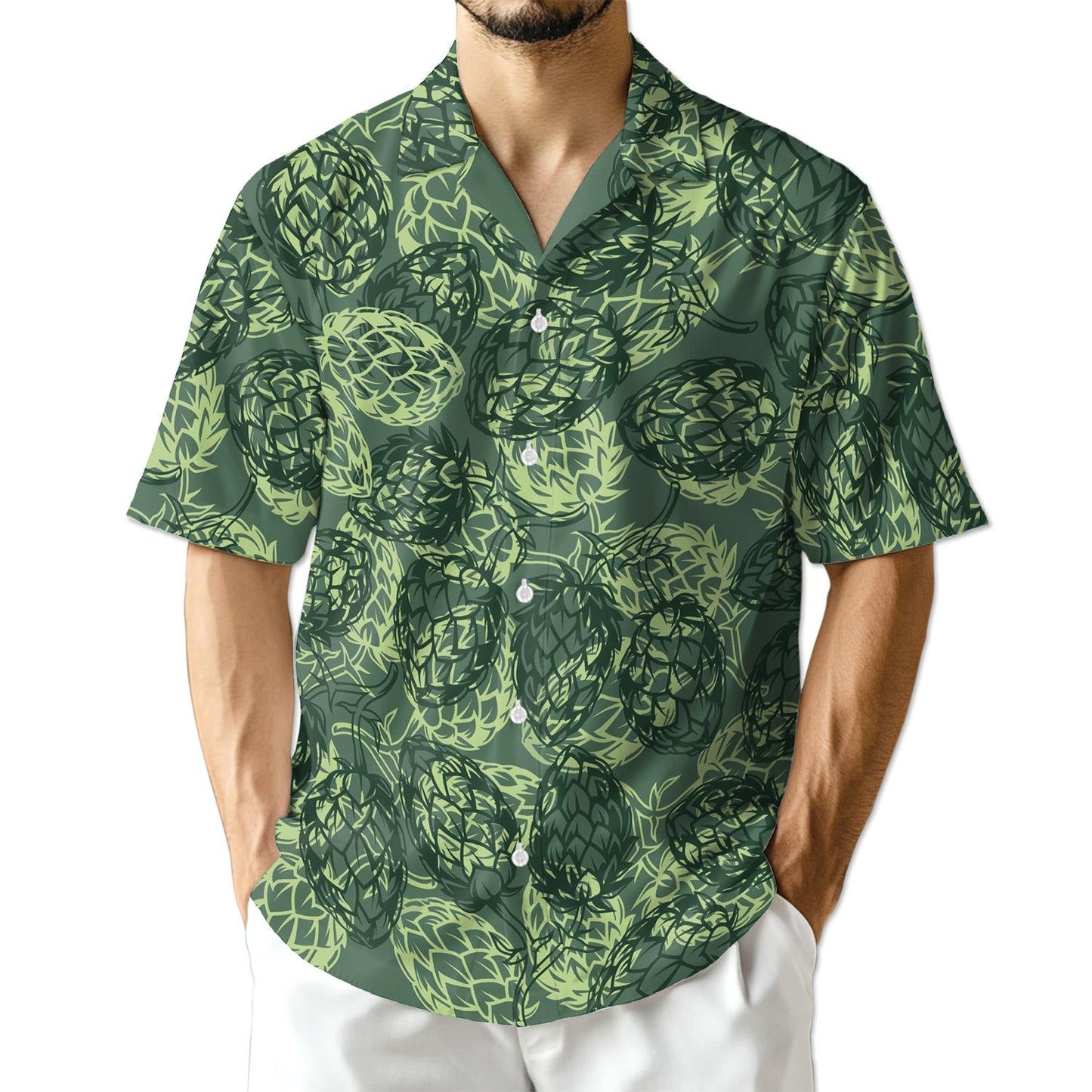 Azhawaiian Beer Hops Seamless Hawaiian Shirt for Men