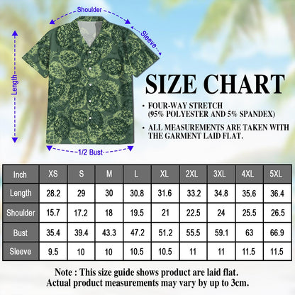 Beer Hops Seamless Hawaiian Shirt for Men, Button Down Aloha Shirt - Azhawaiian