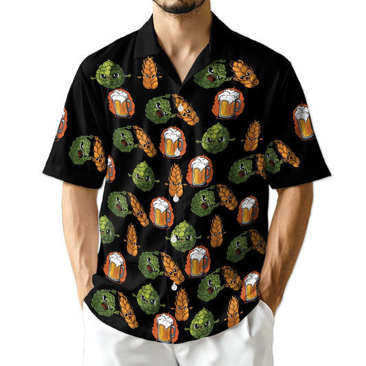 Azhawaiian Beer Hops and Barley Hawaiian Shirt for Men
