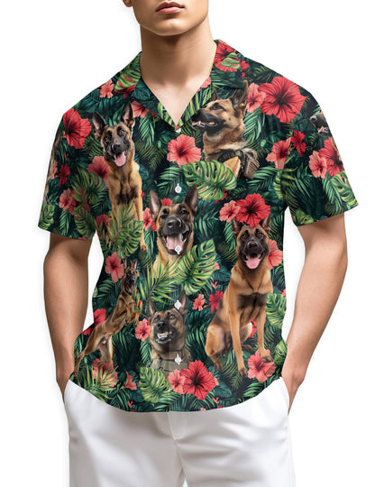 Azhawaiian Belgian Malinois Hawaiian Shirt for Men