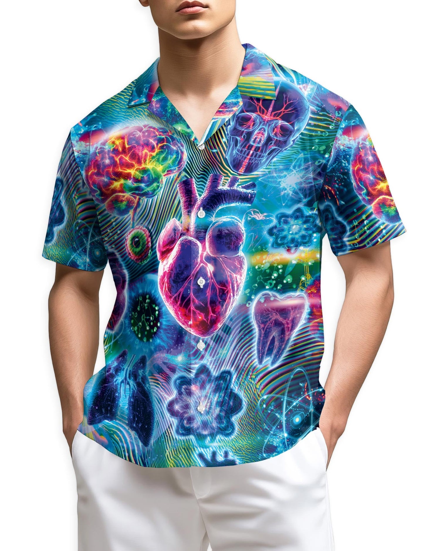 Azhawaiian Biology and Chemistry Hawaiian Shirt for Men