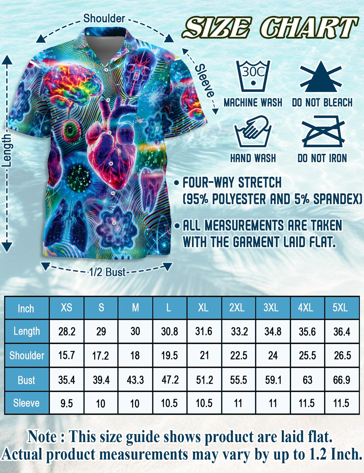 Biology and Chemistry Hawaiian Shirt for Men, Button Down Aloha Shirt - Azhawaiian