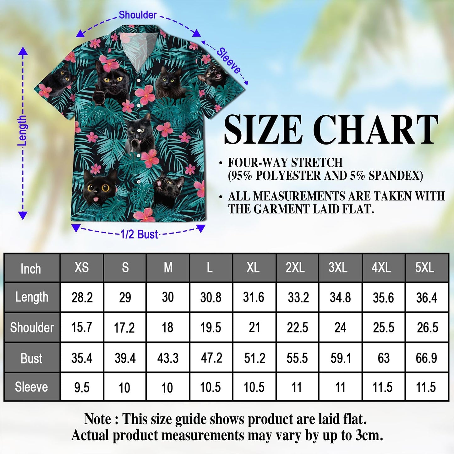 Black Cat Hawaiian Shirt for Men, Button Down Aloha Shirt - Azhawaiian