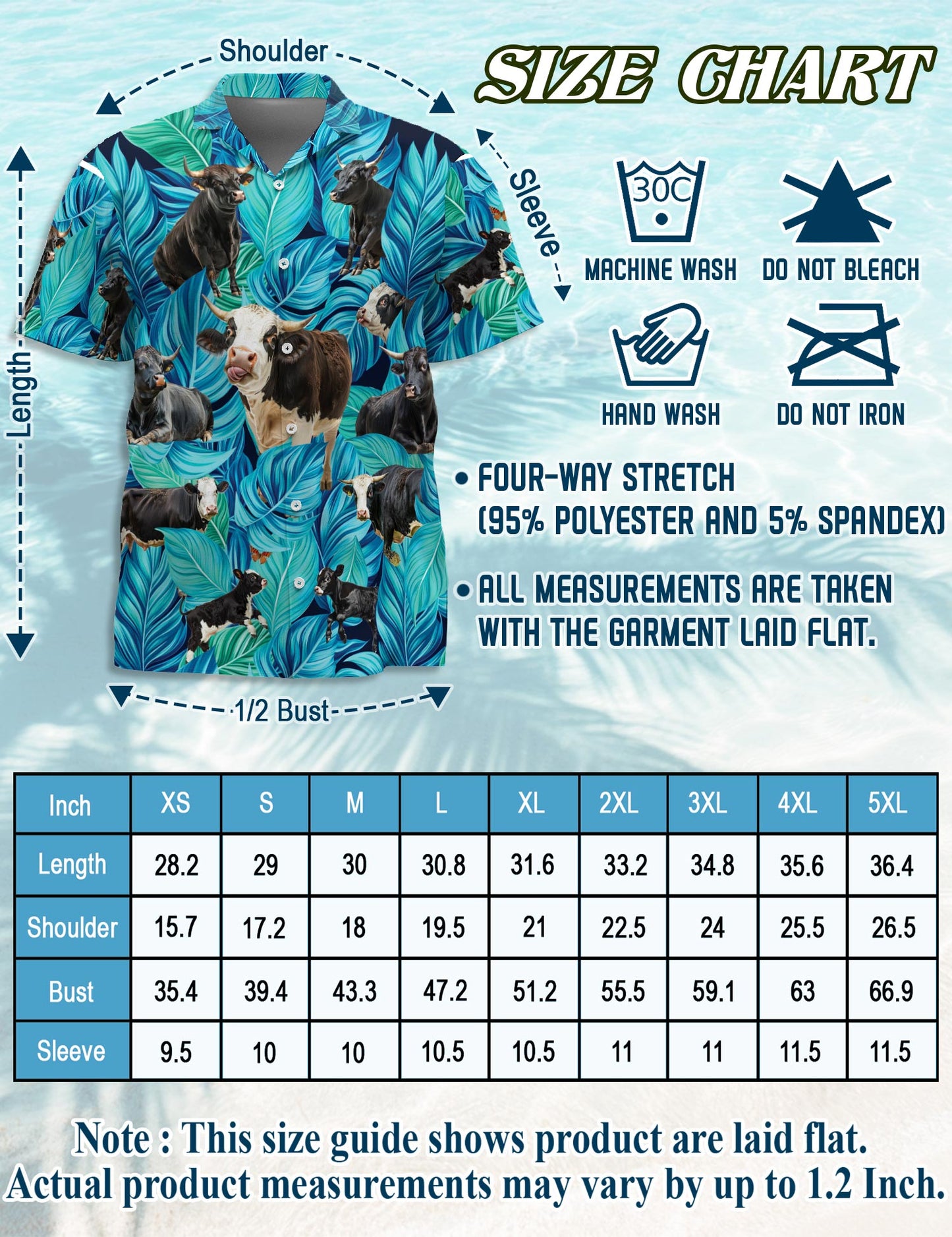 Black Hereford Cattle Hawaiian Shirt for Men, Button Down Aloha Shirt - Azhawaiian