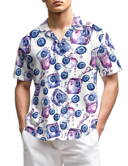 Azhawaiian Blueberry Pattern Hawaiian Shirt for Men