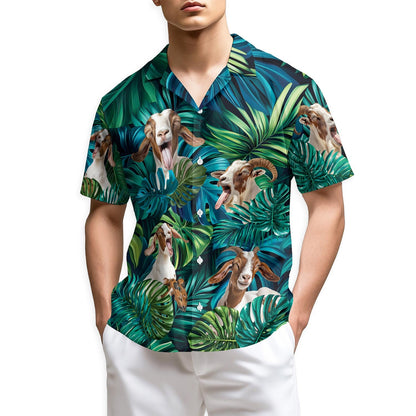 Azhawaiian Boer Goats Hawaiian Shirt for Men