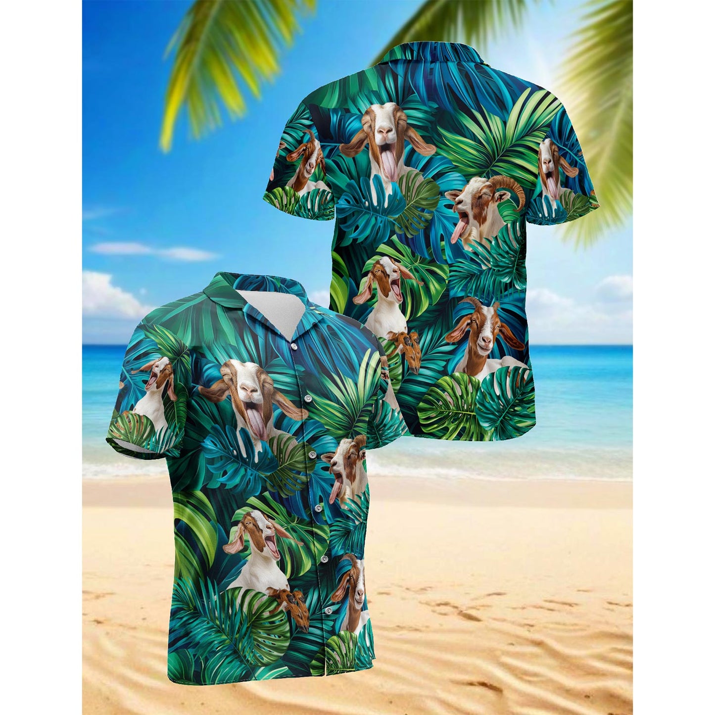 Boer Goats Hawaiian Shirt for Men, Button Down Aloha Shirt - Azhawaiian