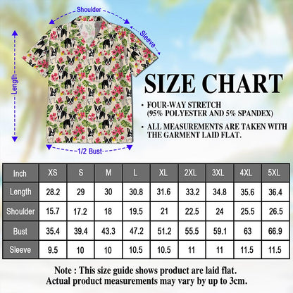 Boston Terrier Hawaiian Shirt for Men, Button Down Aloha Shirt - Azhawaiian