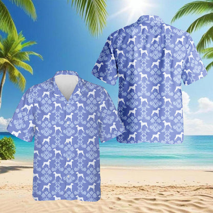 Boxer Dog Hawaiian Shirt for Men, Button Down Aloha Shirt - Azhawaiian