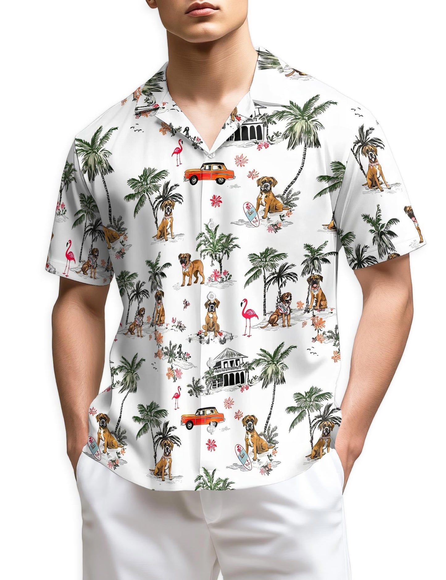 Azhawaiian Boxer Hawaiian Shirt for Men