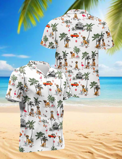 Boxer Hawaiian Shirt for Men, Button Down Aloha Shirt - Azhawaiian