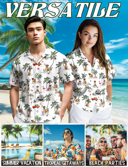 Boxer Hawaiian Shirt for Men, Button Down Aloha Shirt - Azhawaiian
