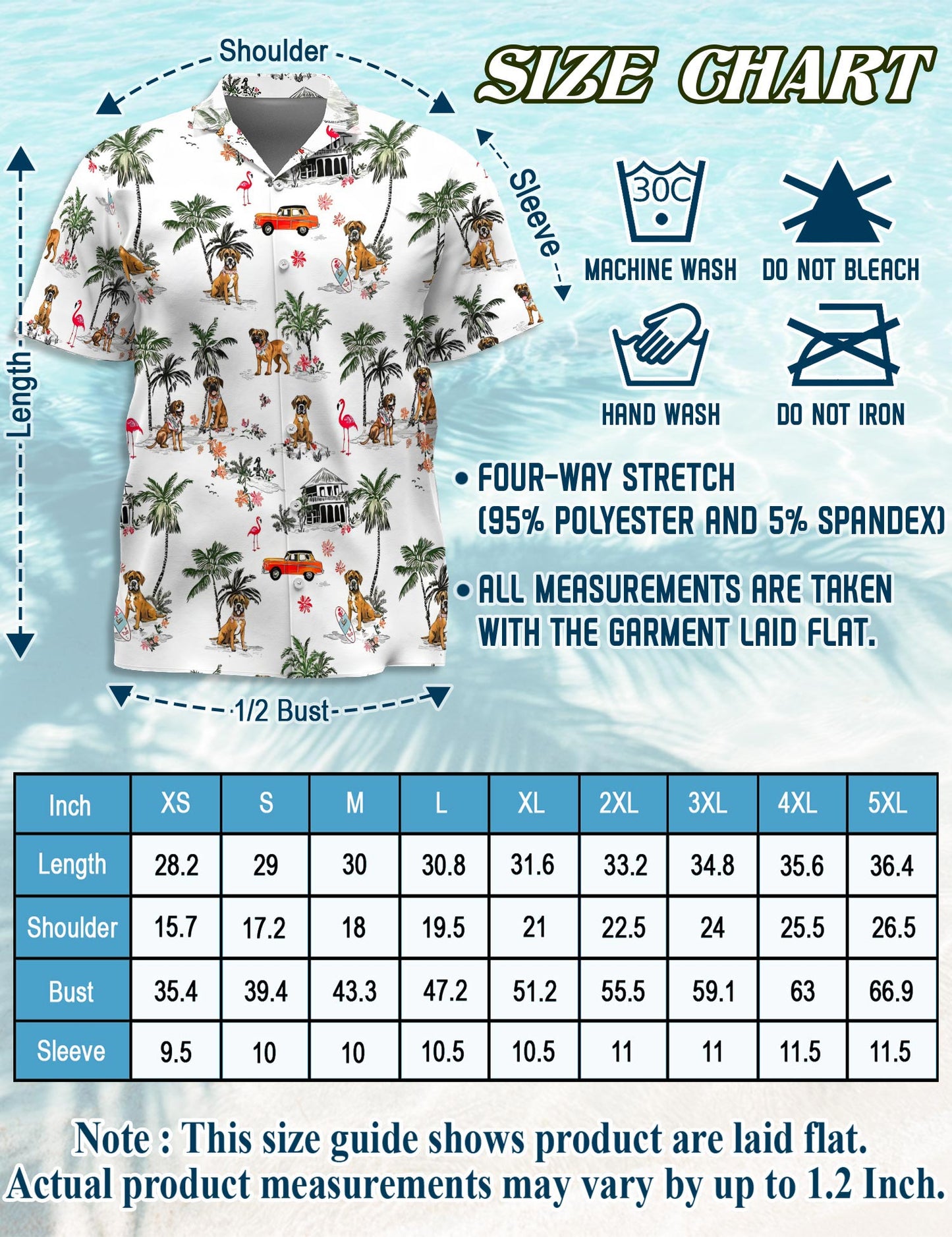 Boxer Hawaiian Shirt for Men, Button Down Aloha Shirt - Azhawaiian