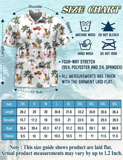 Boxer Hawaiian Shirt for Men, Button Down Aloha Shirt - Azhawaiian