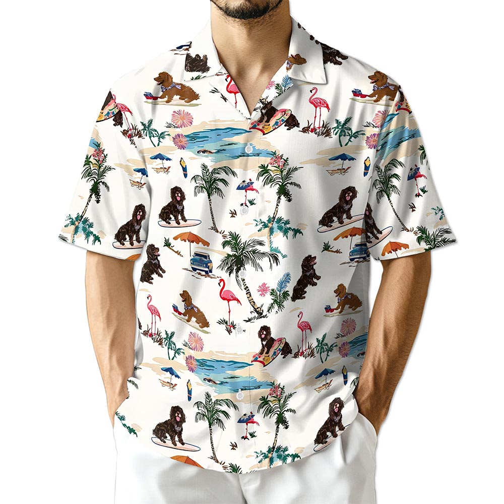 Azhawaiian Boykin Spaniel Hawaiian Shirt for Men