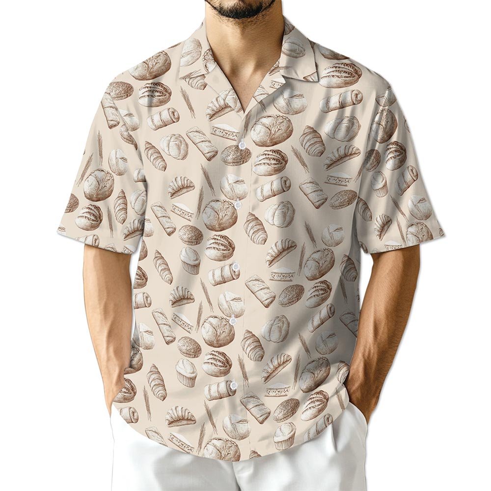 Azhawaiian Bread Pattern Hawaiian Shirt for Men
