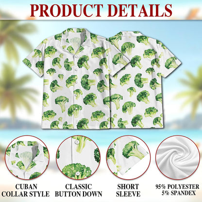 Broccoli Hawaiian Shirt for Men, Button Down Aloha Shirt - Azhawaiian
