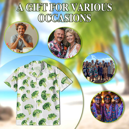 Broccoli Hawaiian Shirt for Men, Button Down Aloha Shirt - Azhawaiian