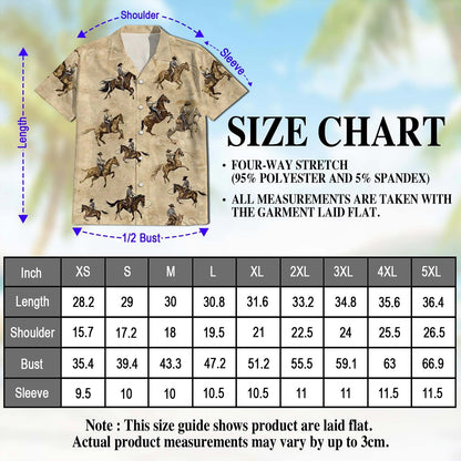Brown Horse Rodeo Hawaiian Shirt for Men, Button Down Aloha Shirt - Azhawaiian