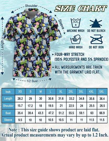 Butterfly Hawaiian Shirt for Men, Button Down Aloha Shirt - Azhawaiian