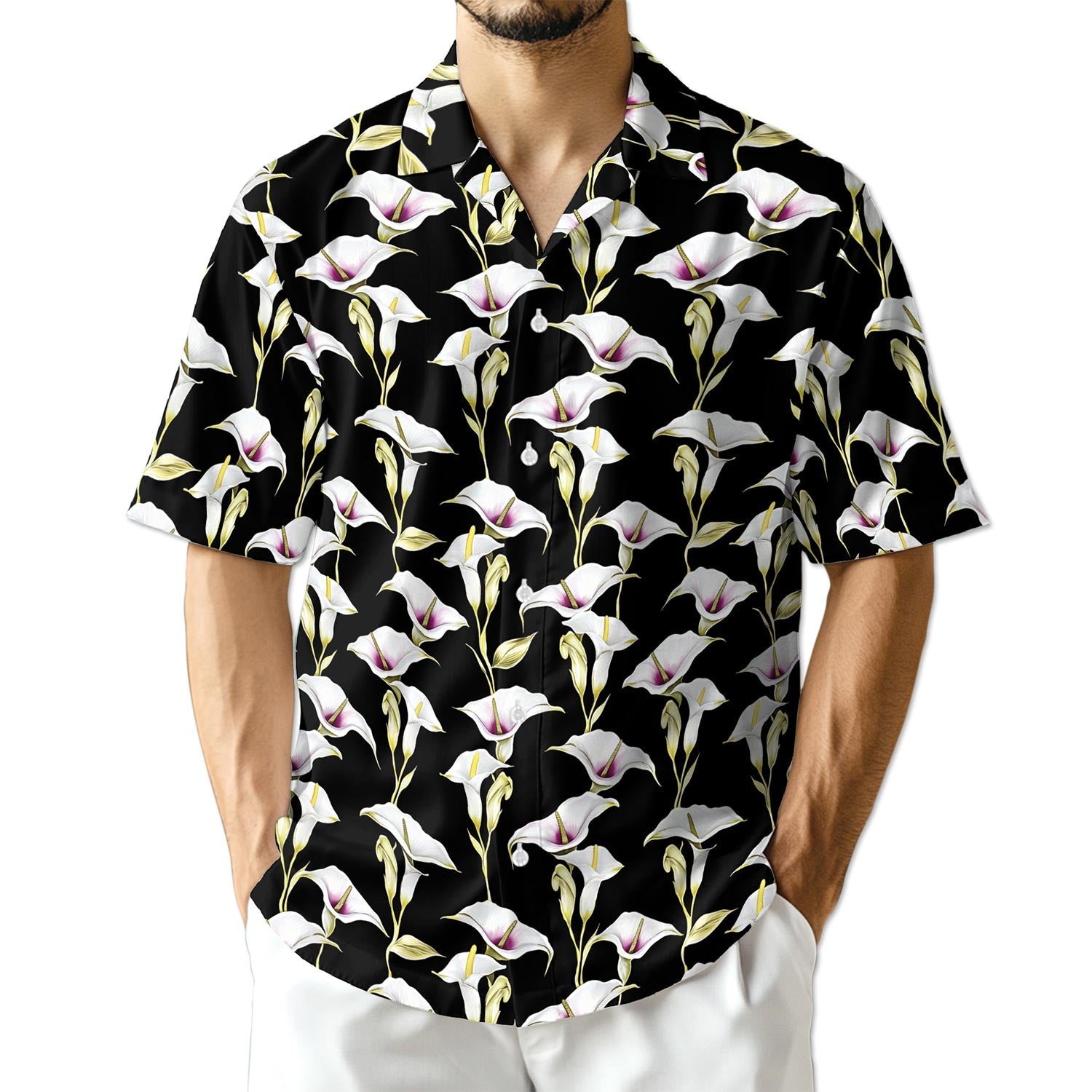 Azhawaiian Calla Lily Hawaiian Shirt for Men